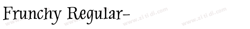 Frunchy Regular字体转换